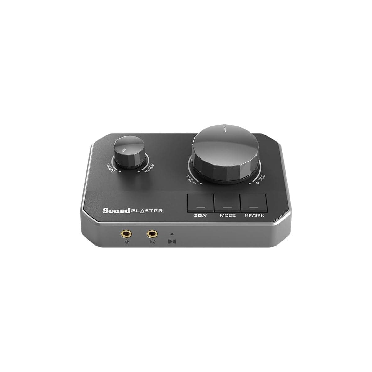 Creative Sound Blaster G8 với hai núm điều khiển dùng cùng Creative App.