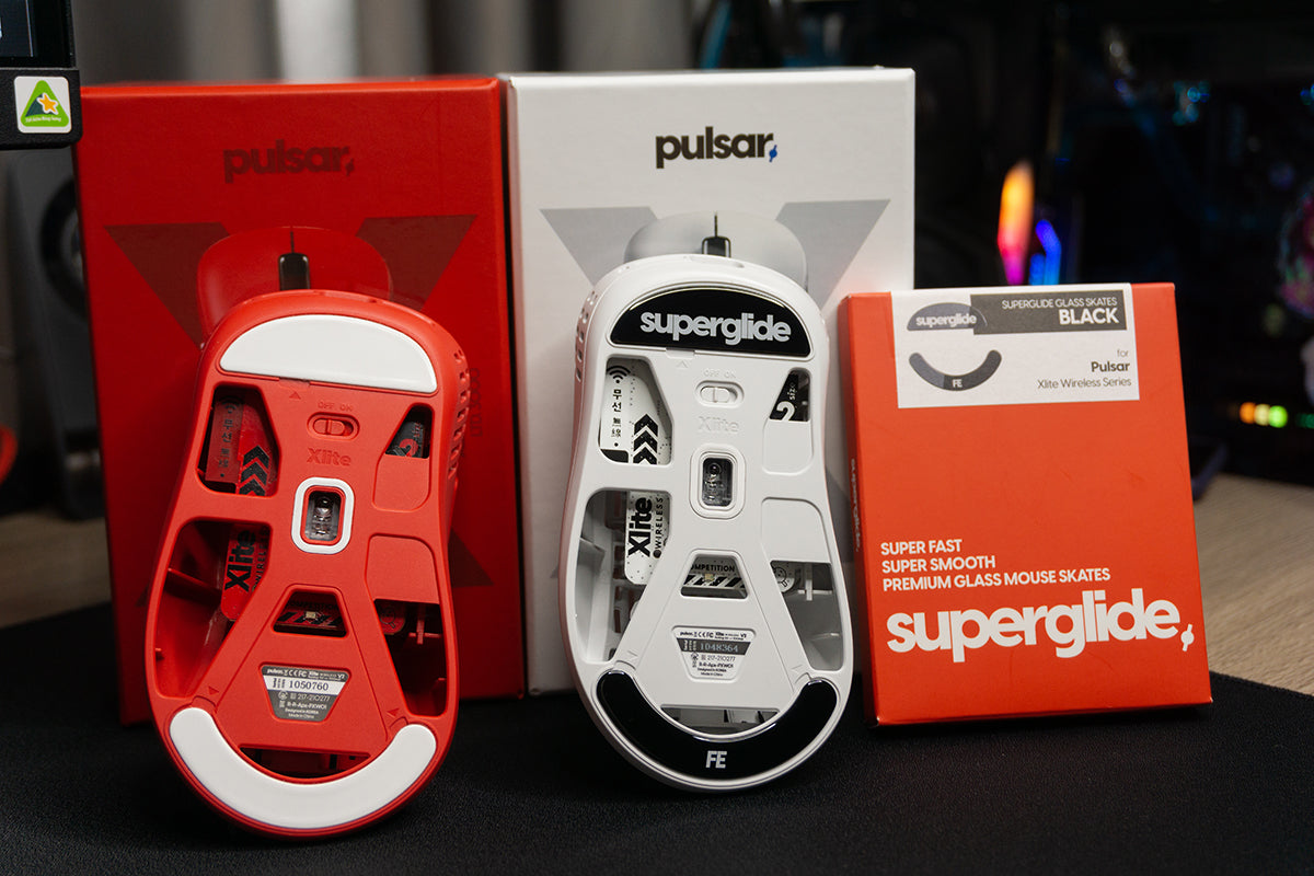 So sánh feet chuột thủy tinh Pulsar Superglide có gì vượt trội so với feet chuột PTFE thông thường?.