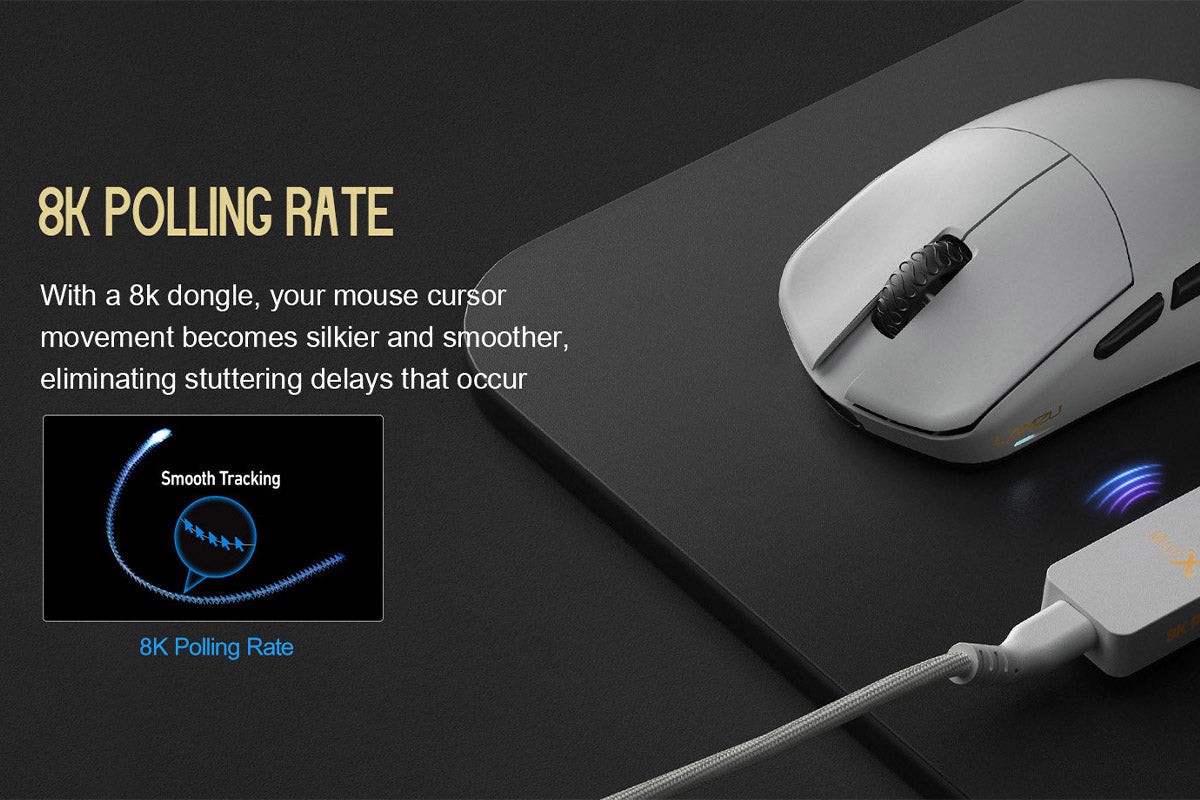 Chuột Lamzu chính thức hỗ trợ 8000Hz Polling Rate cho các dòng sử dụng Nordic MCU.