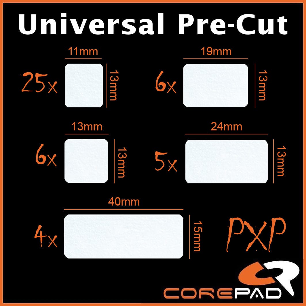 Bộ grip tape Corepad PXP Grips Universal Pre-Cut Keyboard & Mouse.