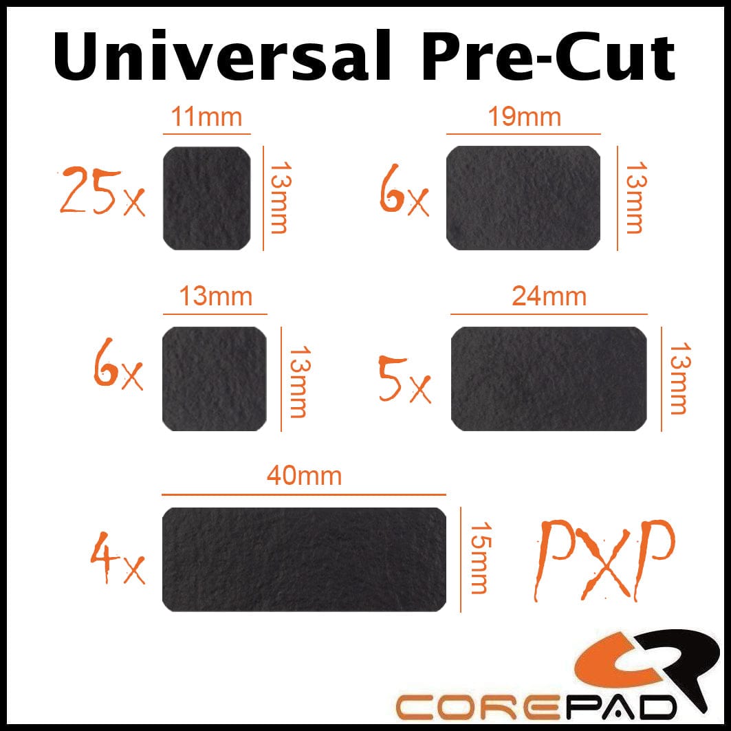 Bộ grip tape Corepad PXP Grips Universal Pre-Cut Keyboard & Mouse.