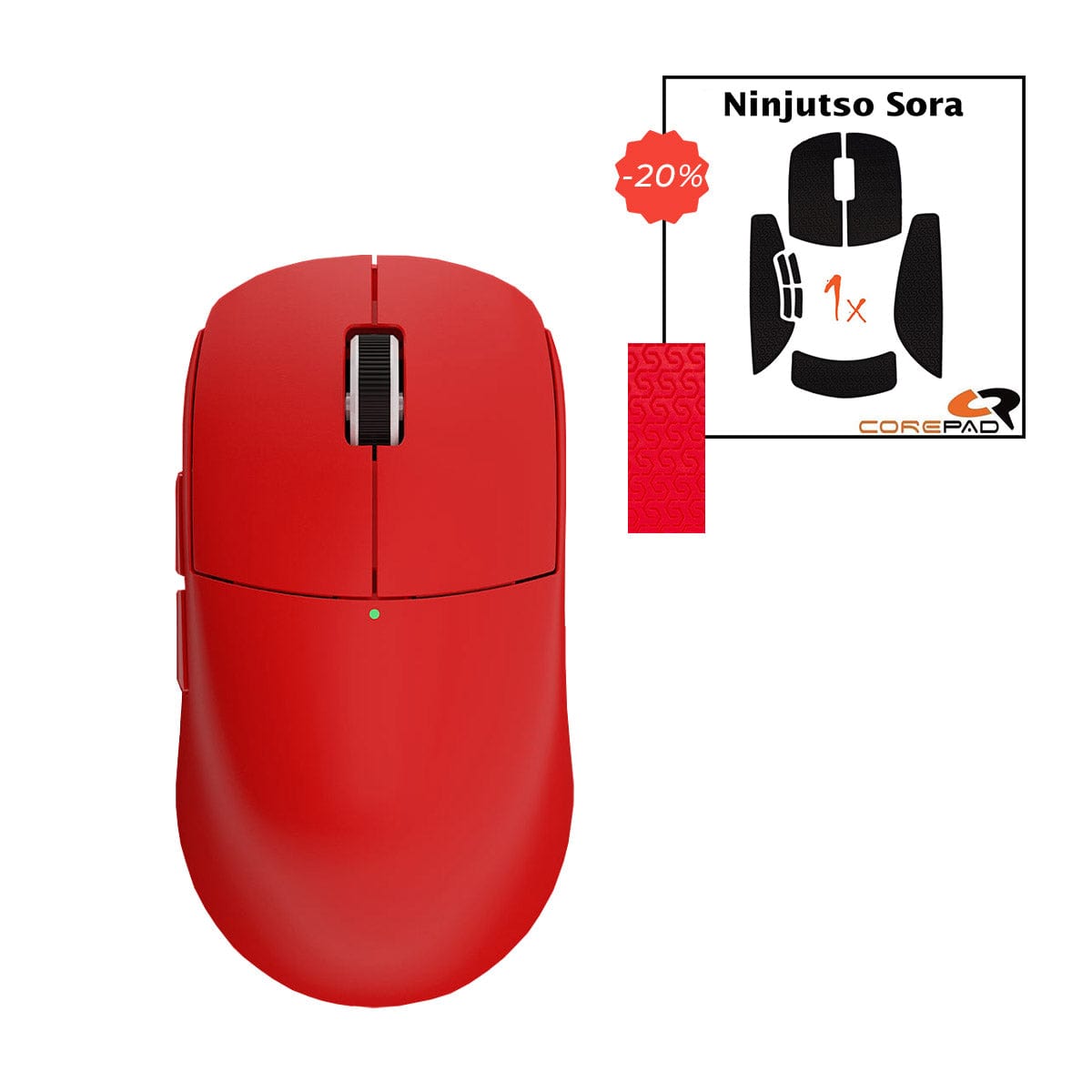 Bundle chuột + Grip Tape Corepad - Ninjutso Sora