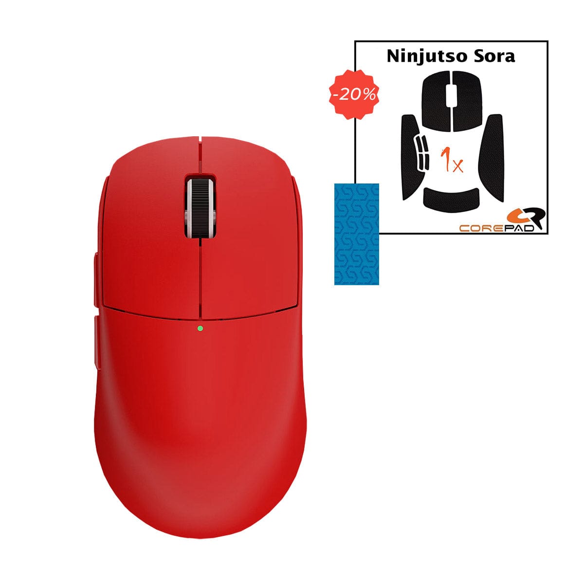 Bundle chuột + Grip Tape Corepad - Ninjutso Sora