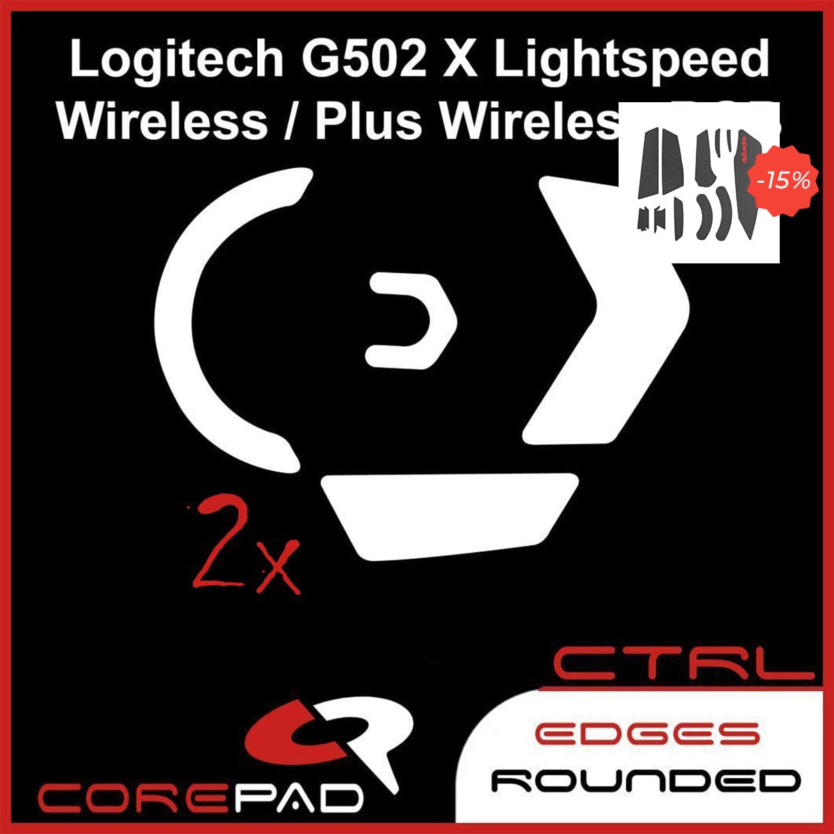 Bundle Feet Corepad + Grip tape Supergrip - Logitech G502X Plus.