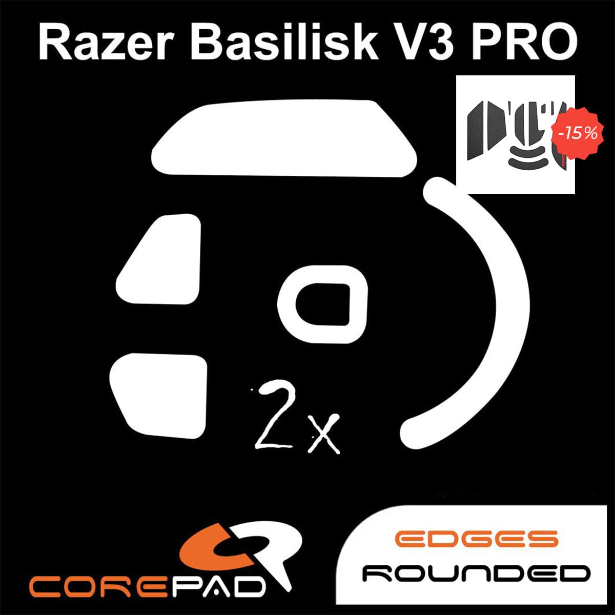 Bundle Feet Corepad + Grip tape Supergrip - Razer Basilisk V3 Pro.
