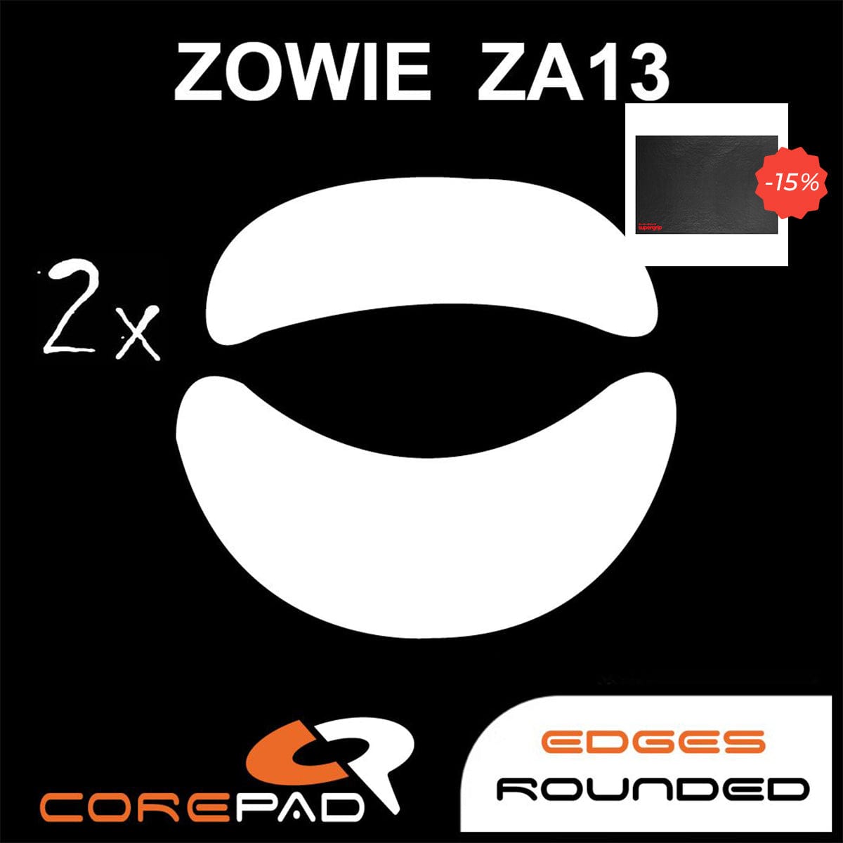 Bundle Feet Corepad + Grip tape Supergrip - Zowie ZA13.