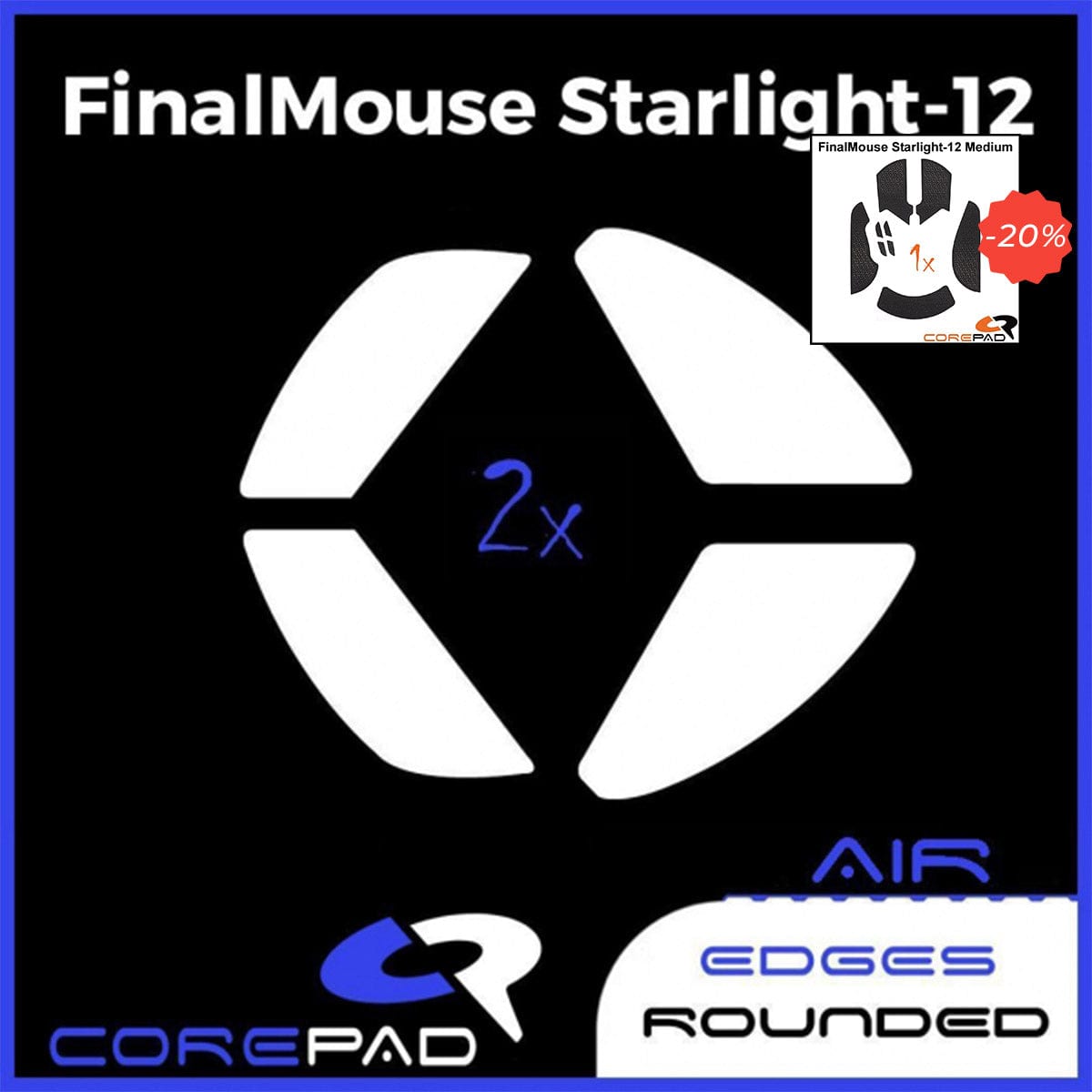 Bundle Feet + Grip tape Corepad - Finalmouse Starlight-12/Pro Medium.