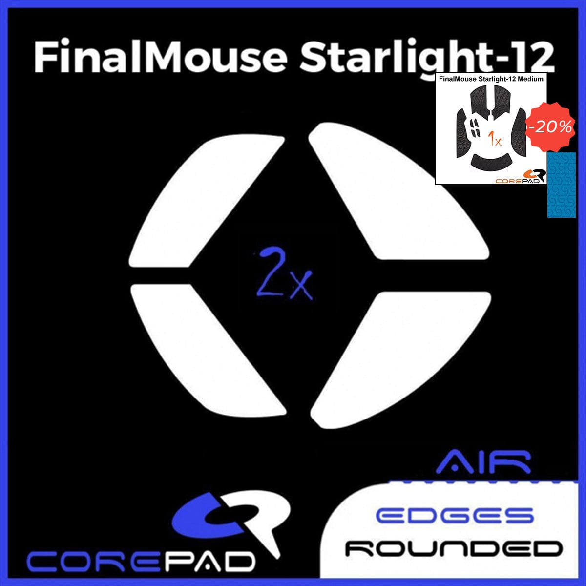 Bundle Feet + Grip tape Corepad - Finalmouse Starlight-12/Pro Small.