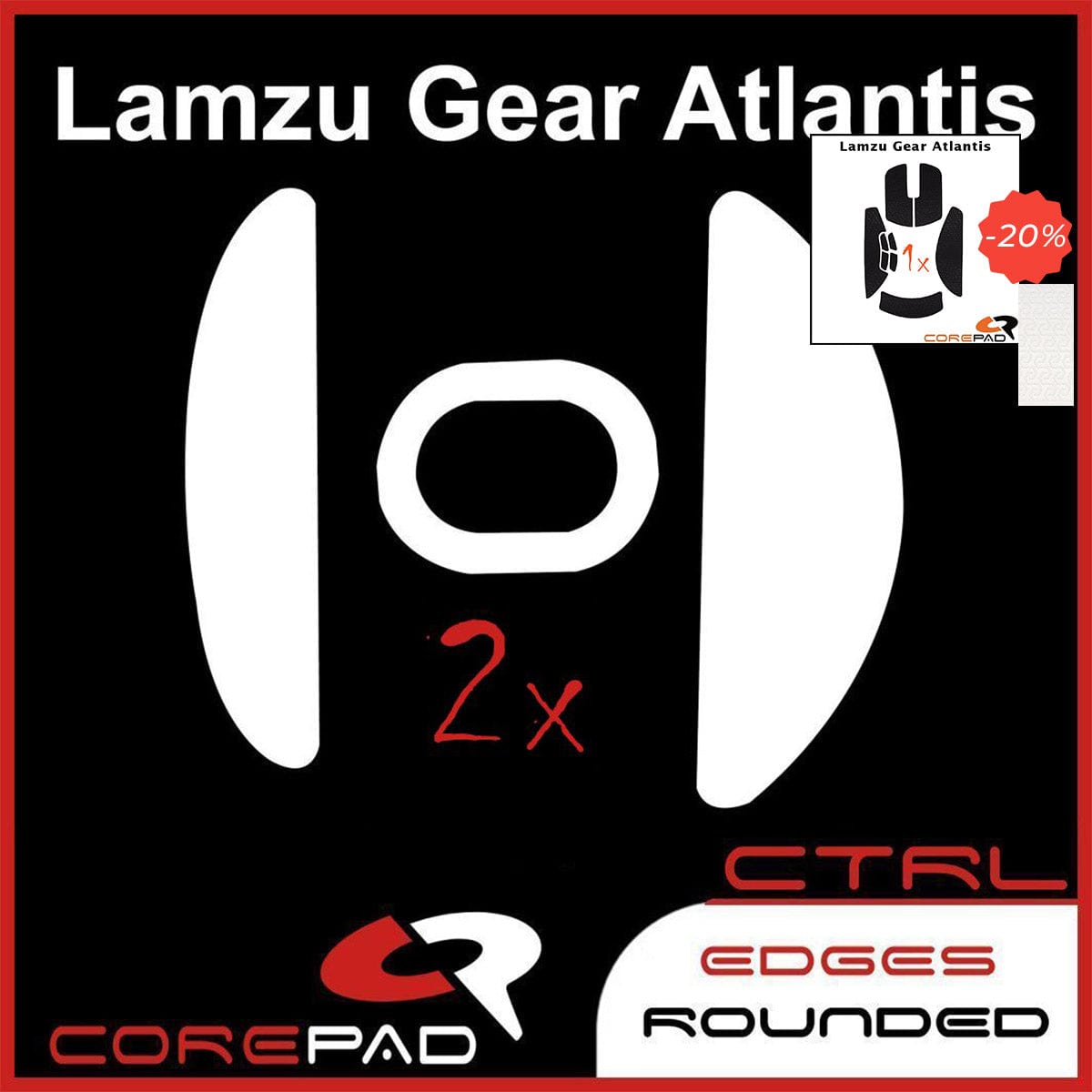 Bundle Feet + Grip tape Corepad - Lamzu Atlantis OG V1