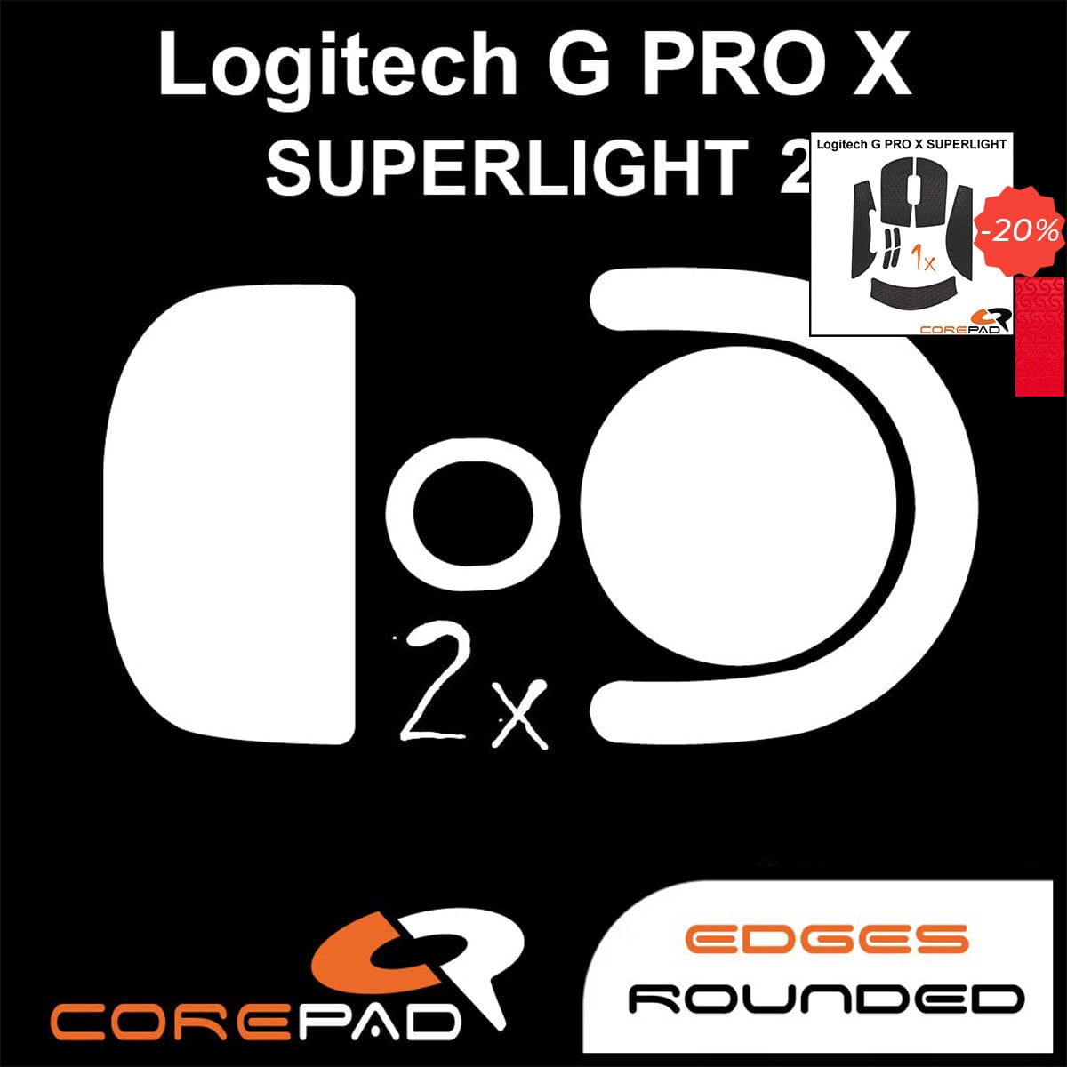 Bundle Feet + Grip tape Corepad - Logitech G PRO X Superlight 2.