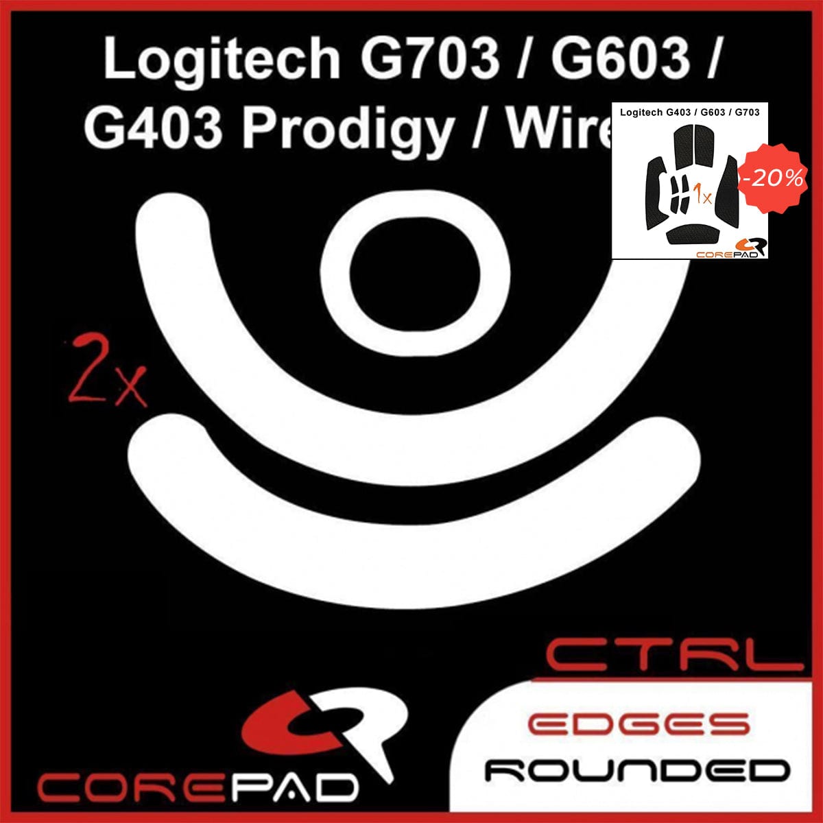 Bundle Feet + Grip tape Corepad - Logitech G703/G603/G403.
