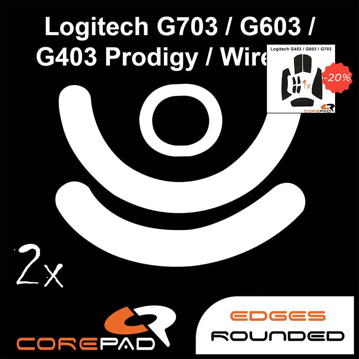 Bundle Feet + Grip tape Corepad - Logitech G703/G603/G403.