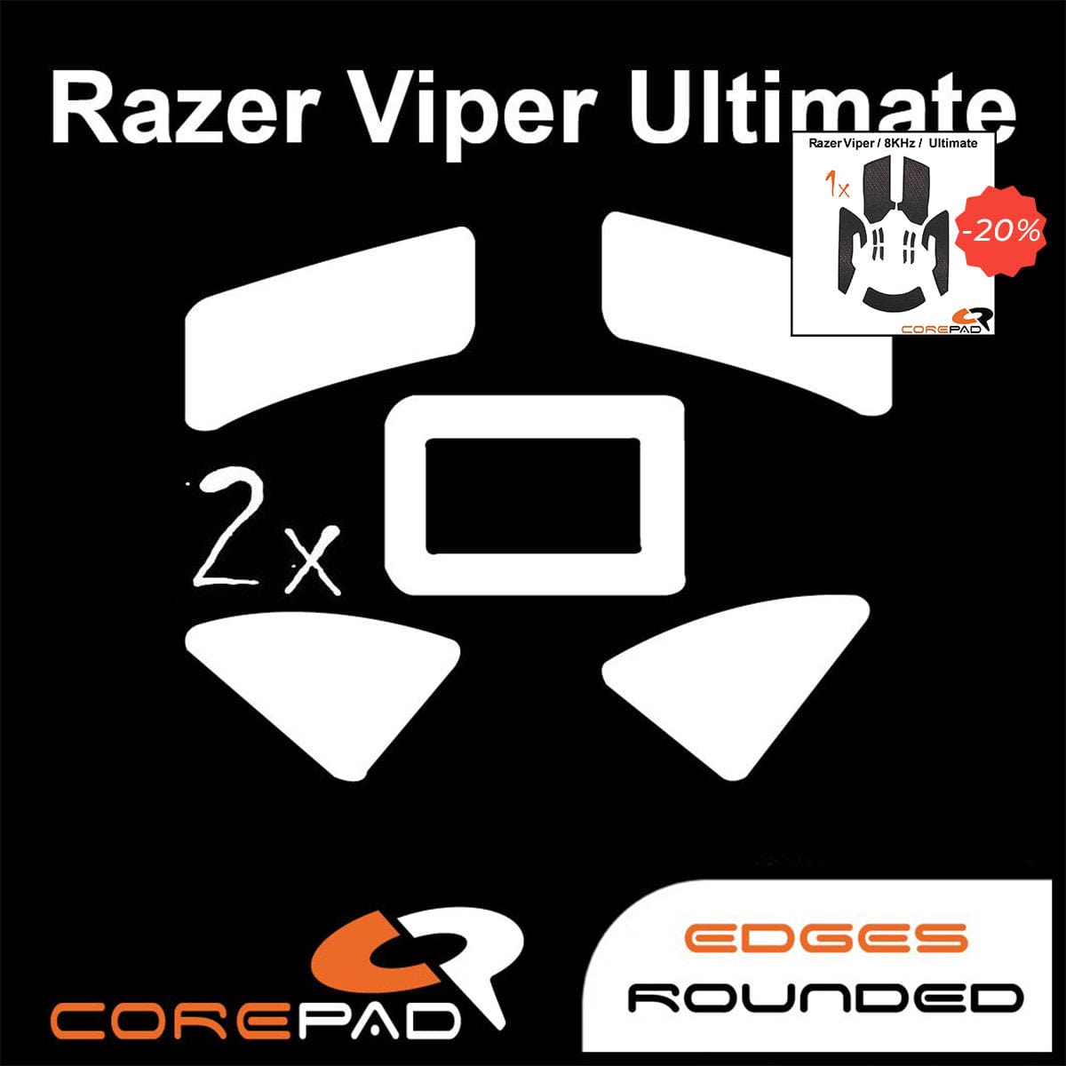 Bundle Feet + Grip tape Corepad - Razer Viper Ultimate.