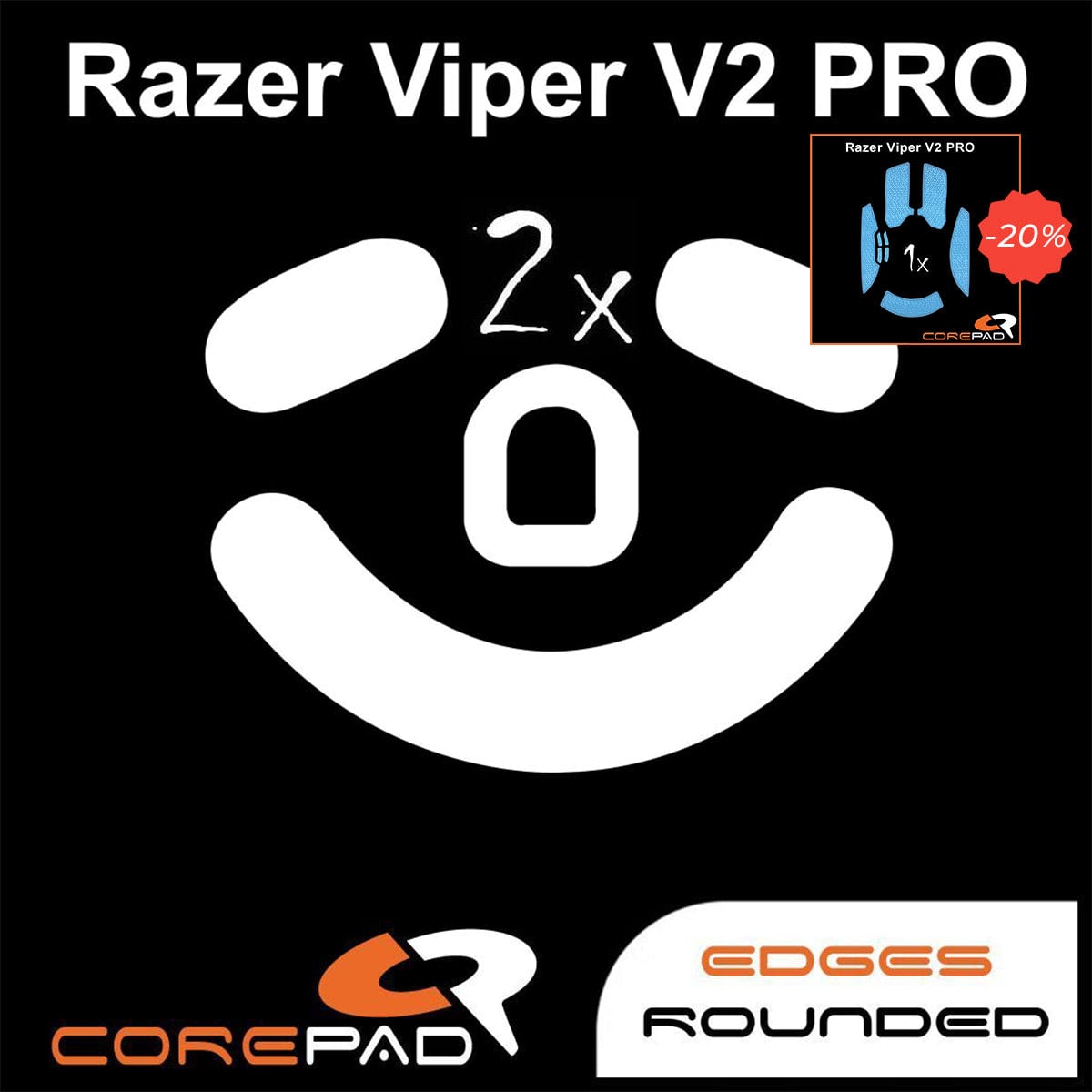 Bundle Feet + Grip tape Corepad - Razer Viper V2 Pro.