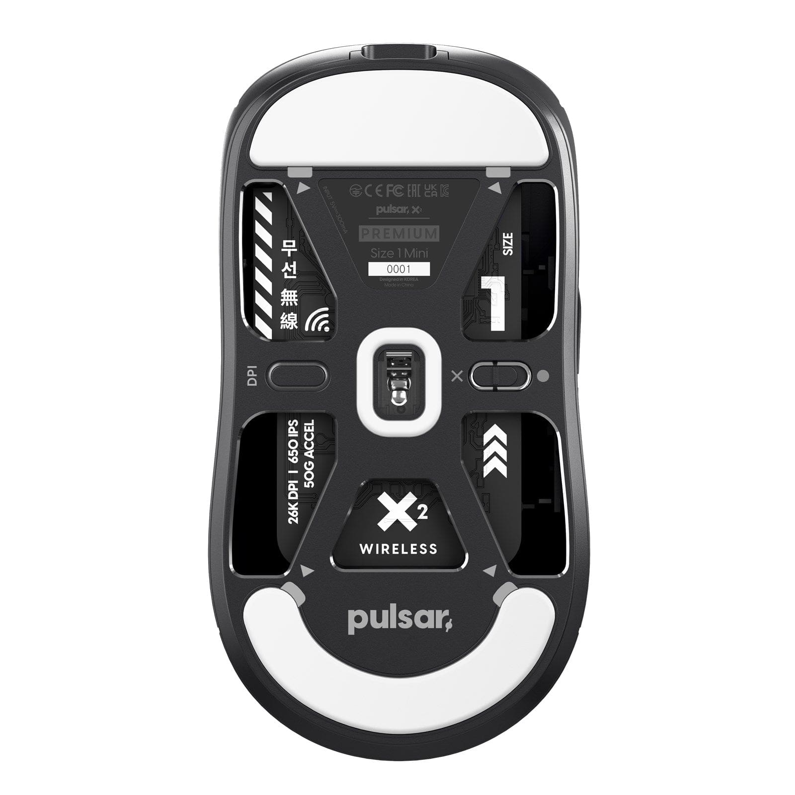 Chuột không dây siêu nhẹ Pulsar X2 Wireless Premium Black - Medium/Mini