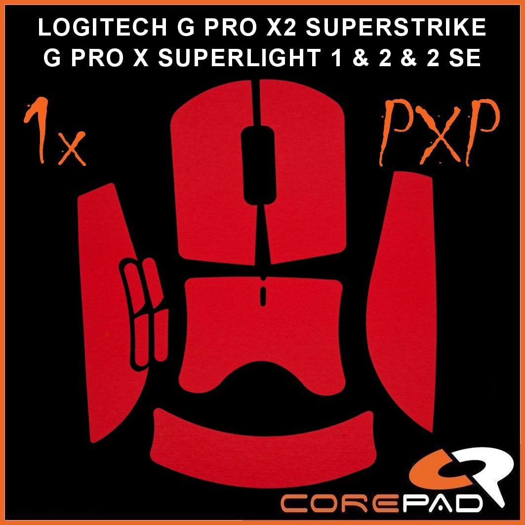 Corepad PXP Grips Logitech G PRO X2 SUPERSTRIKE / PRO X SUPERLIGHT 2 / PRO X SUPERLIGHT 1