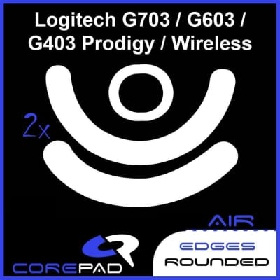 Corepad Skatez AIR – Feet speed cho Logitech G703 Lightspeed / Logitech G603 Lightspeed / Logitech G403 HERO / Logitech G403 Prodigy / Logitech G403 Prodigy Wireless (2 bộ)