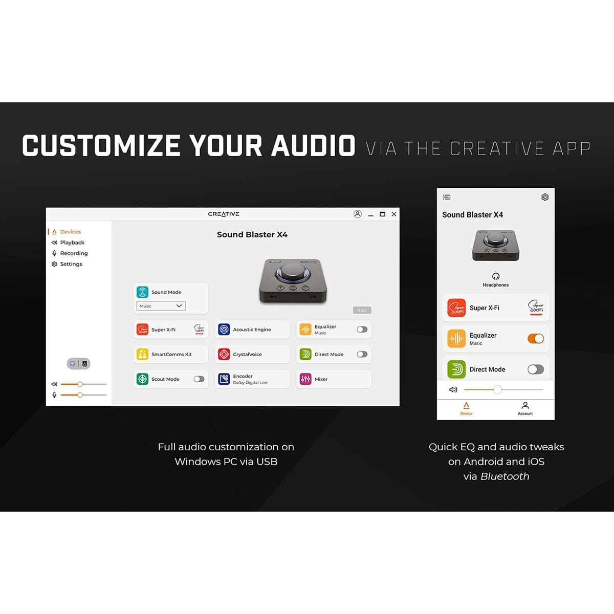 Creative Sound Blaster X4 - Soundcard giải trí hỗ trợ Direct Mode
