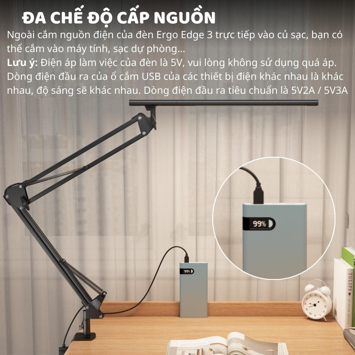 Đèn bàn bảo vệ mắt thông minh Ergo Edge 3.