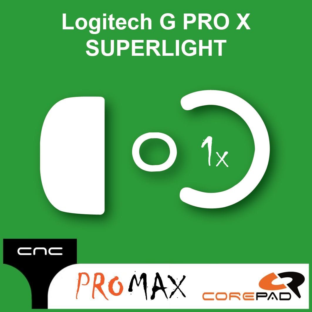 Feet chuột PTFE Corepad CNC milled Skatez PRO MAX Logitech G PRO X SUPERLIGHT (1 bộ).