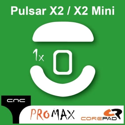 Feet chuột PTFE Corepad CNC milled Skatez PRO MAX Pulsar X2 & X2 Mini / Pulsar X2V2 & X2V2 Mini / Pulsar X2A & X2A Mini / Pulsar X2H & X2H Mini (1 bộ).