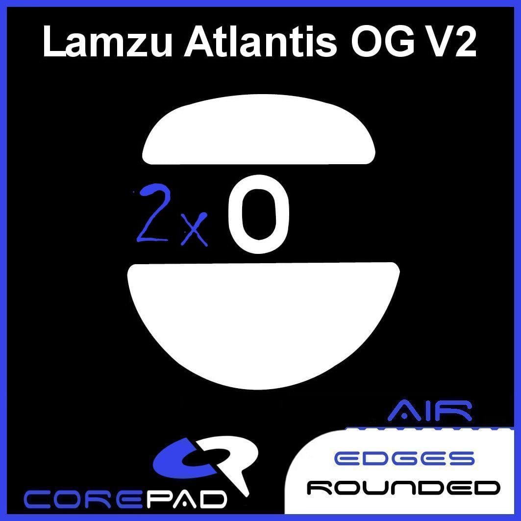Feet chuột PTFE Corepad Skatez AIR Lamzu Atlantis OG V2 Superlight / Lamzu Atlantis OG V2 4K Superlight (2 bộ).