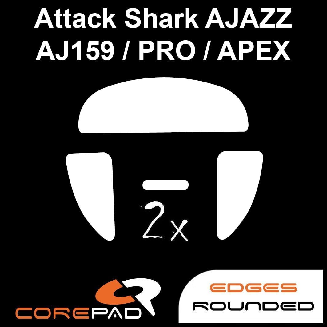 Feet chuột PTFE Corepad Skatez PRO Attack Shark x Ajazz AJ159 PRO / APEX Wireless (2 bộ).