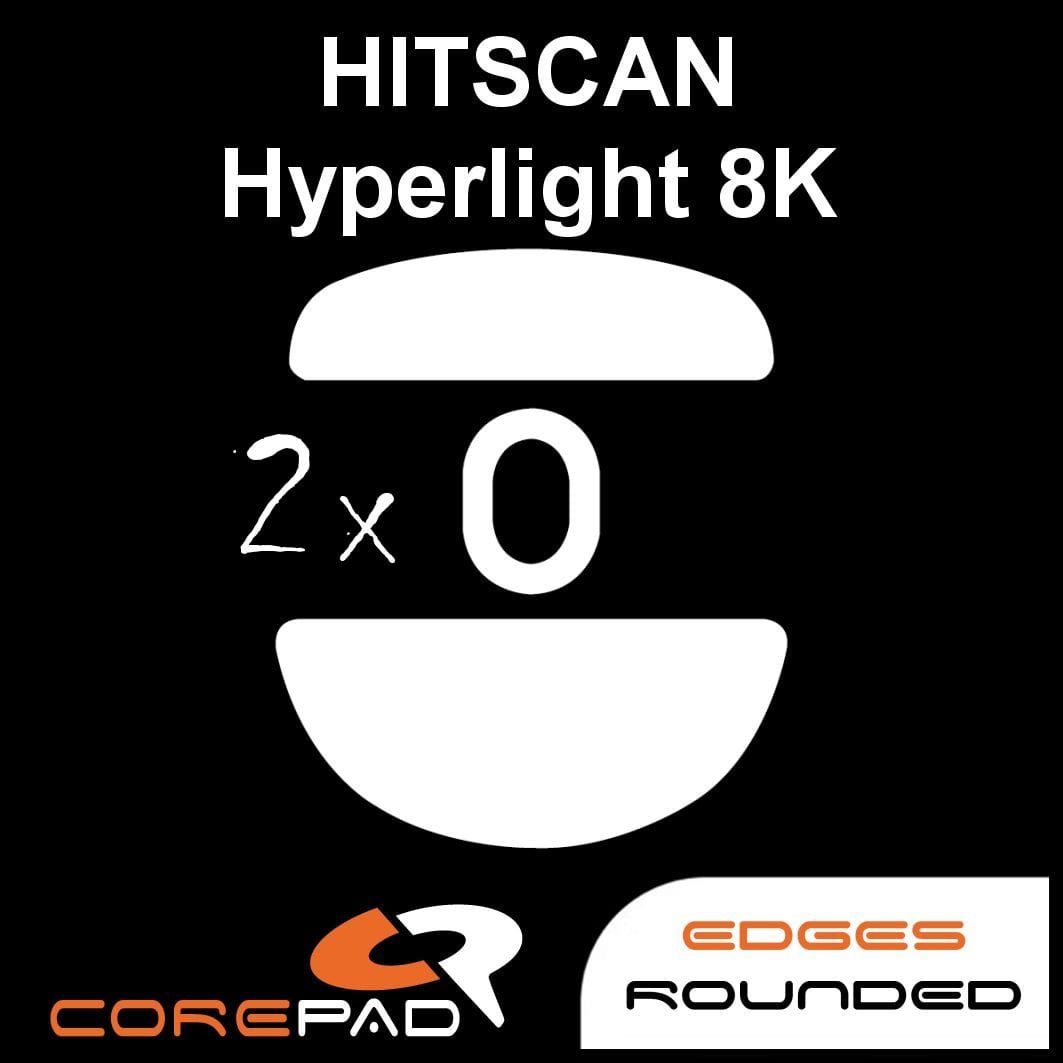 Feet chuột PTFE Corepad Skatez PRO HITSCAN Hyperlight 8K Wireless (2 bộ)