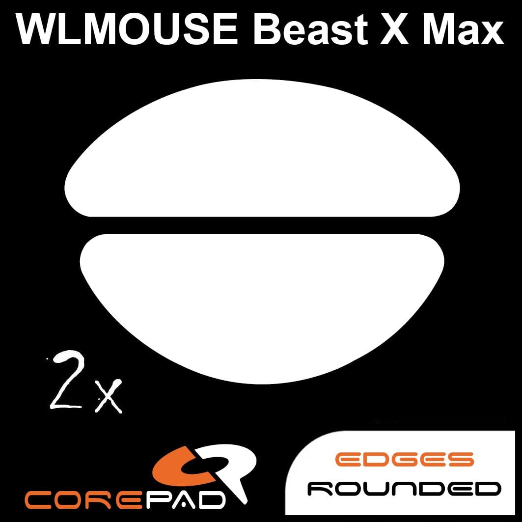 Feet chuột PTFE Corepad Skatez PRO WLmouse BEAST X MAX Wireless (2 bộ).