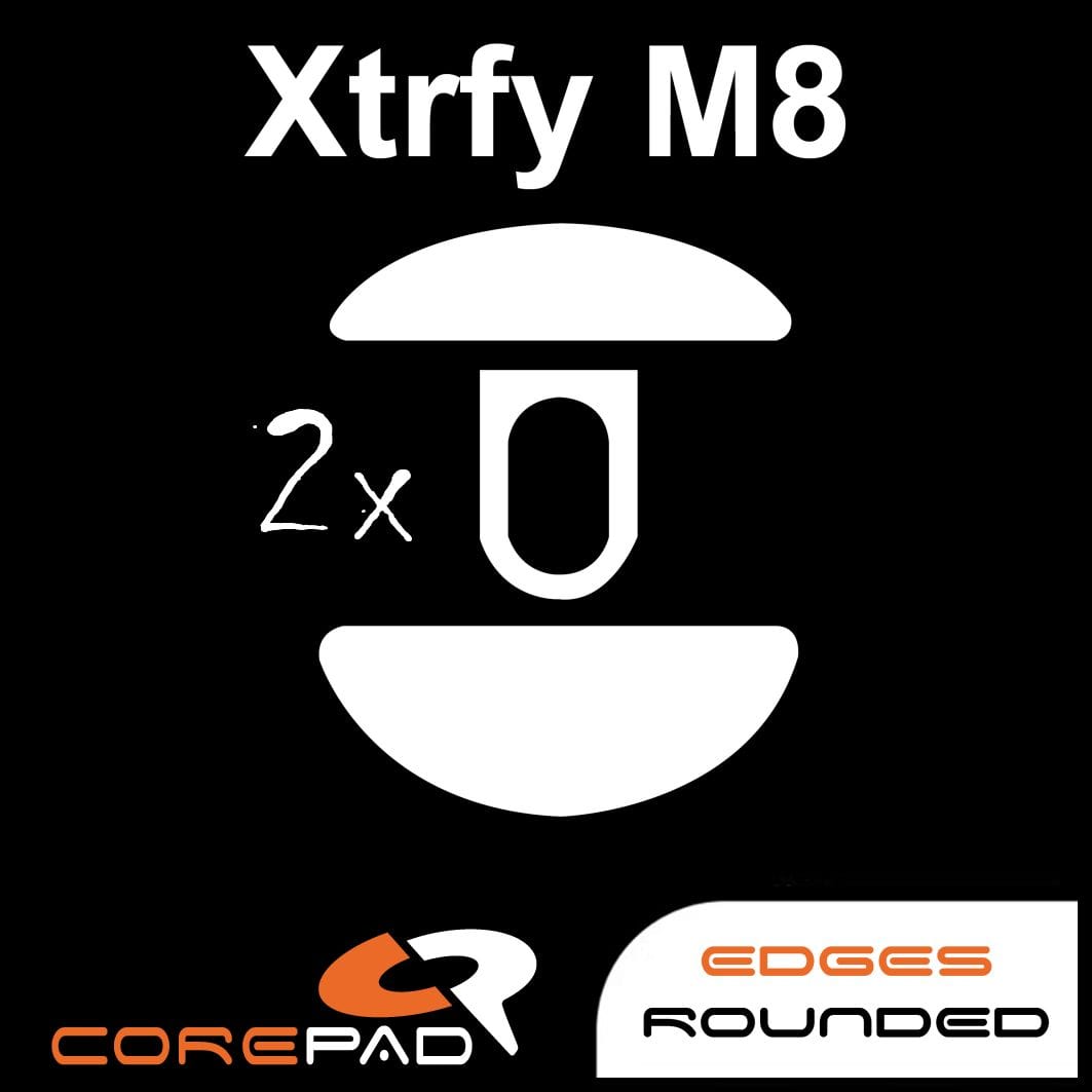 Feet chuột PTFE Corepad Skatez PRO XTRFY M8 Wireless (2 bộ).
