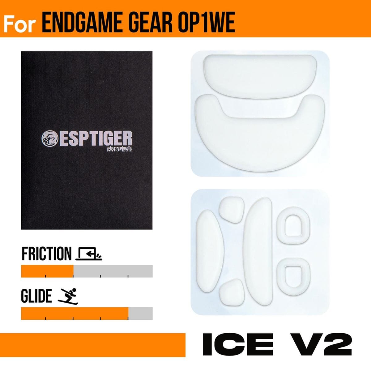 Feet chuột PTFE ESPTiger ICE V2 Endgame Gear OP1WE/4K/8K/RGB (1 bộ)