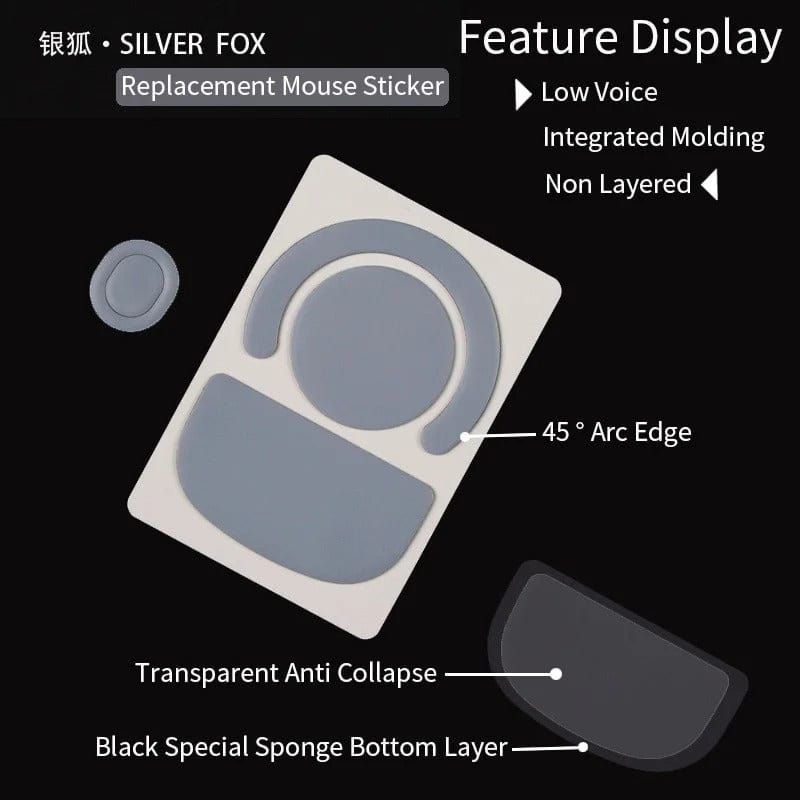 Feet chuột PTFE Unusual Way Sport Silver Fox - Scyrox V6 (1 bộ).