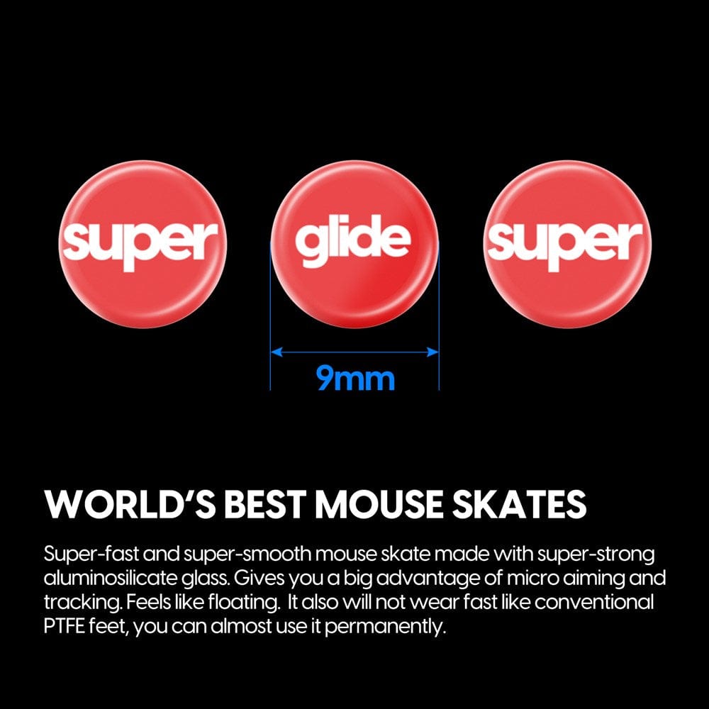 Feet chuột Pulsar Superglide 2 - Universal Dot Skates 9mm (6 chấm)
