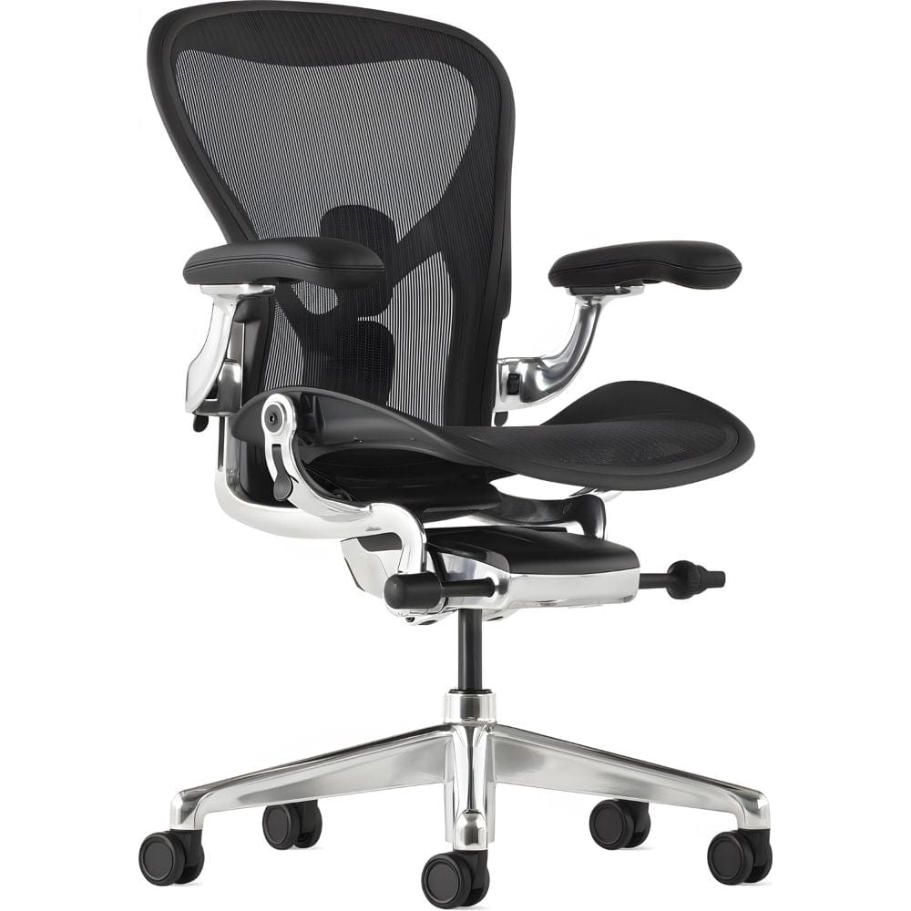 Ghế công thái học Herman Miller Aeron Remastered - Đen Graphite - Hàng xách tay.