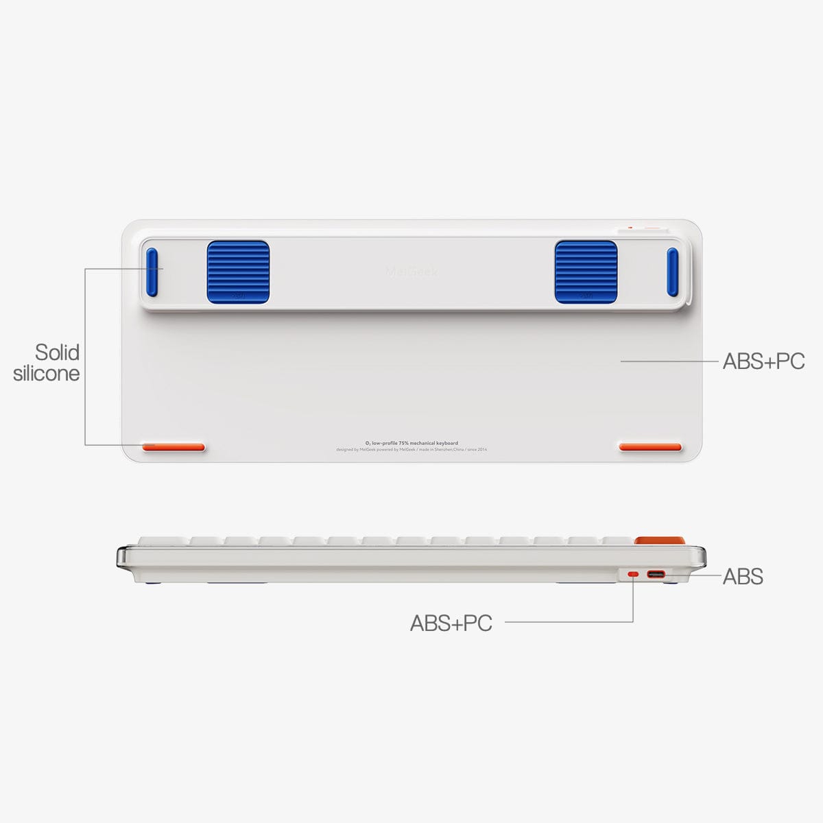 MelGeek O2 – Bàn phím low-profile tri-mode trong suốt