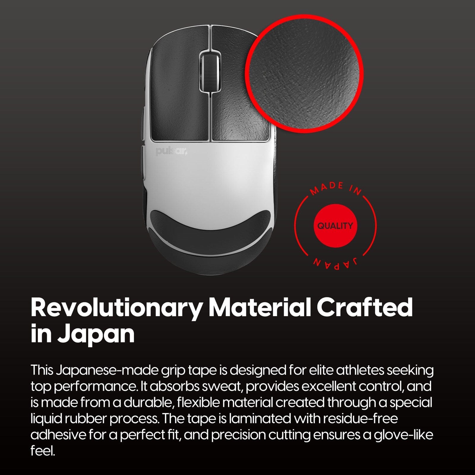 Miếng dán chống trượt Pulsar Supergrip - Grip Tape Precut for X2H, X2H V3 Medium.