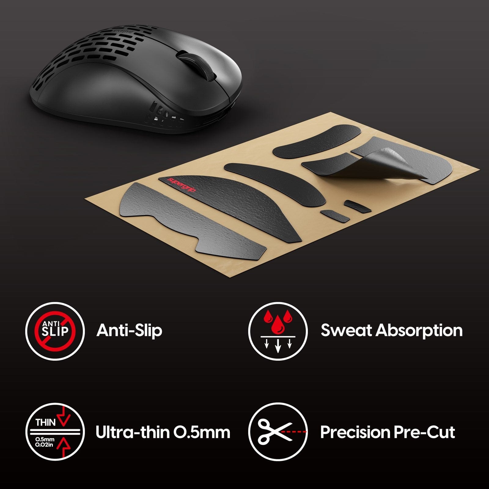 Miếng dán chống trượt Pulsar Supergrip - Grip Tape Precut for Xlite V2 Size Mini.