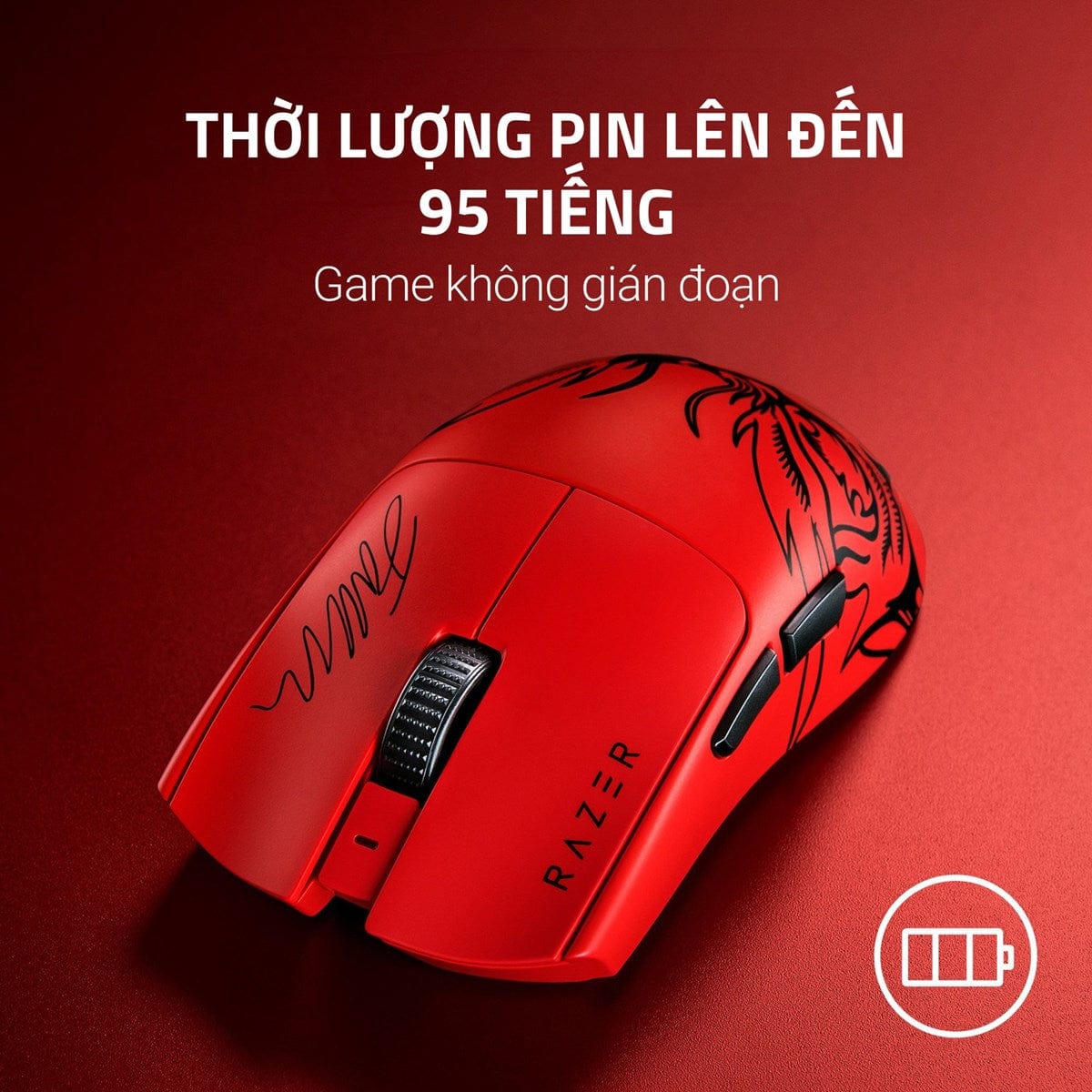 Chuột không dây Razer Viper V3 Pro Faker Edition - Đi kèm dongle 8KHz.