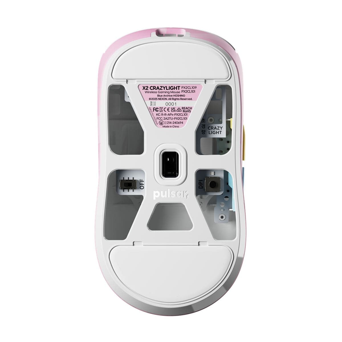 Pulsar X2 Crazylight Medium Blue Archive Hoshino – Chuột không dây kèm dongle 8K