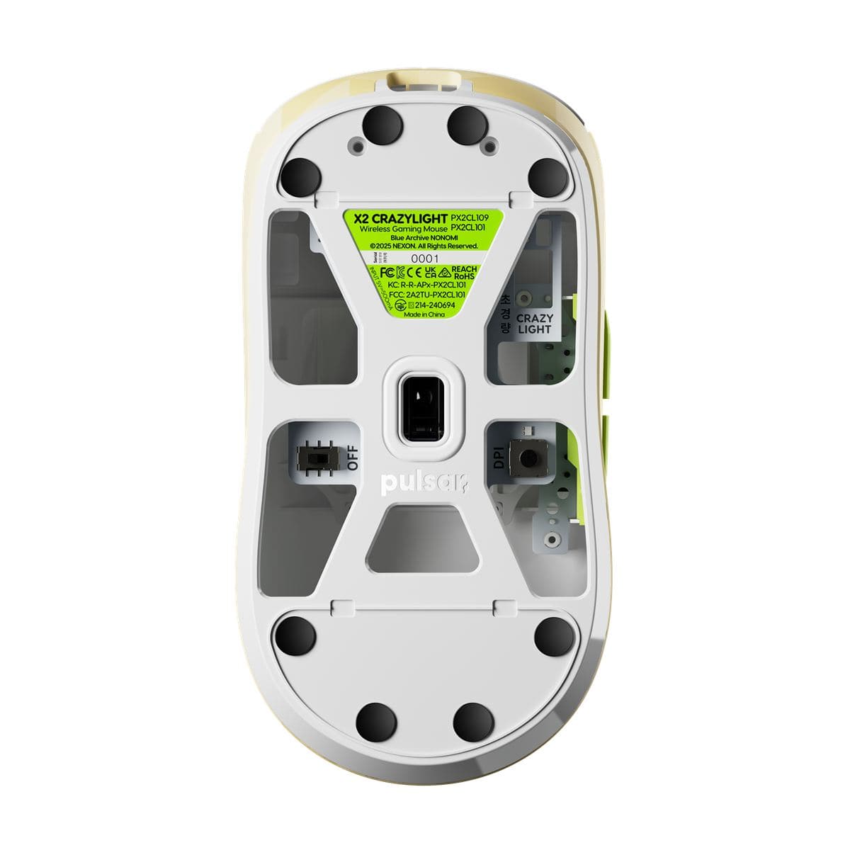 Pulsar X2 Crazylight Medium Blue Archive Nonomi – Chuột không dây kèm dongle 8K