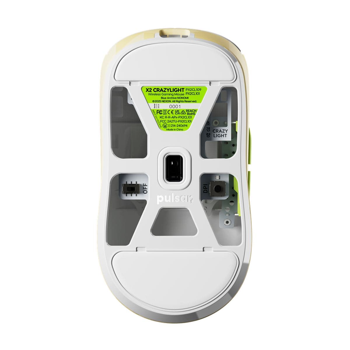 Pulsar X2 Crazylight Medium Blue Archive Nonomi – Chuột không dây kèm dongle 8K