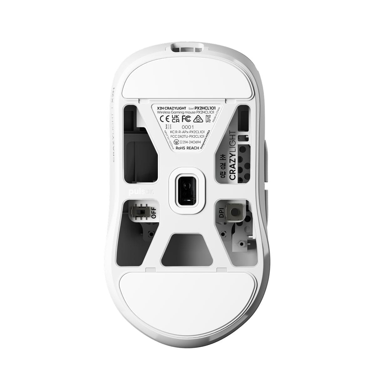 Pulsar X2H Crazylight - Chuột đối xứng Aggressive Claw Grip