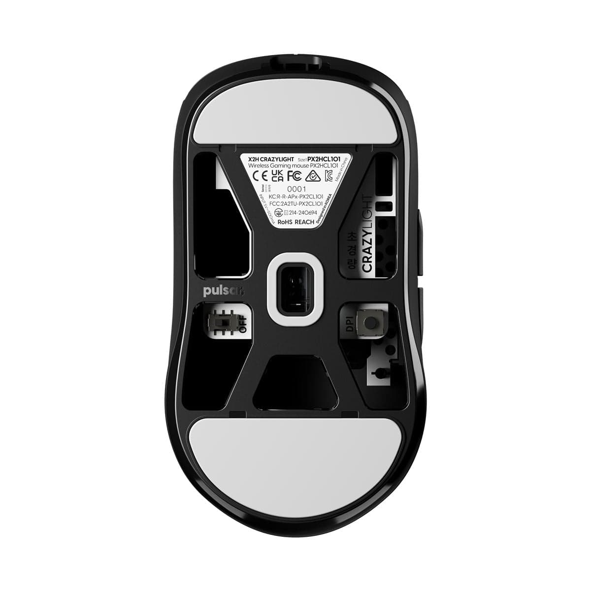 Pulsar X2H Crazylight - Chuột đối xứng Aggressive Claw Grip