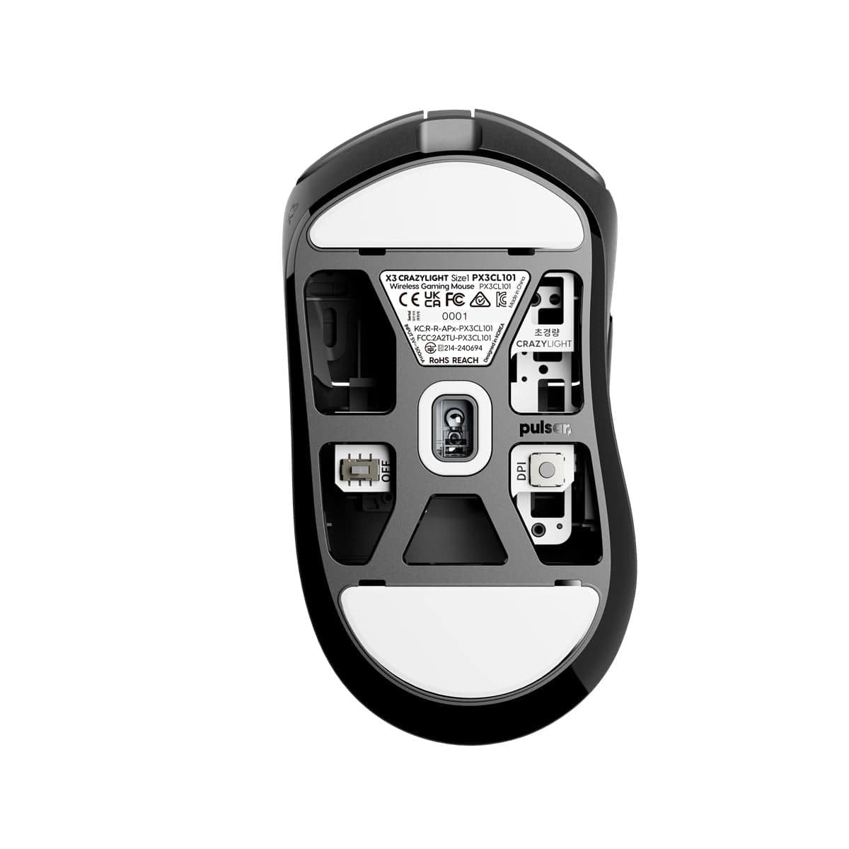 Pulsar X3 Crazylight - Chuột Gaming hybrid công thái học siêu nhẹ