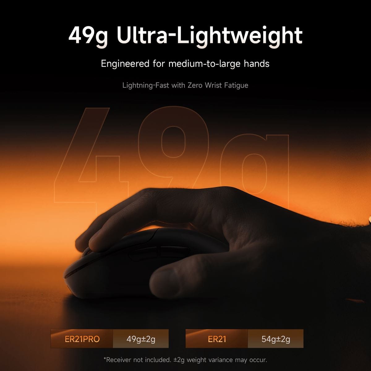 RAWM ER21 Pro - Chuột gaming công thái học siêu nhẹ 8K