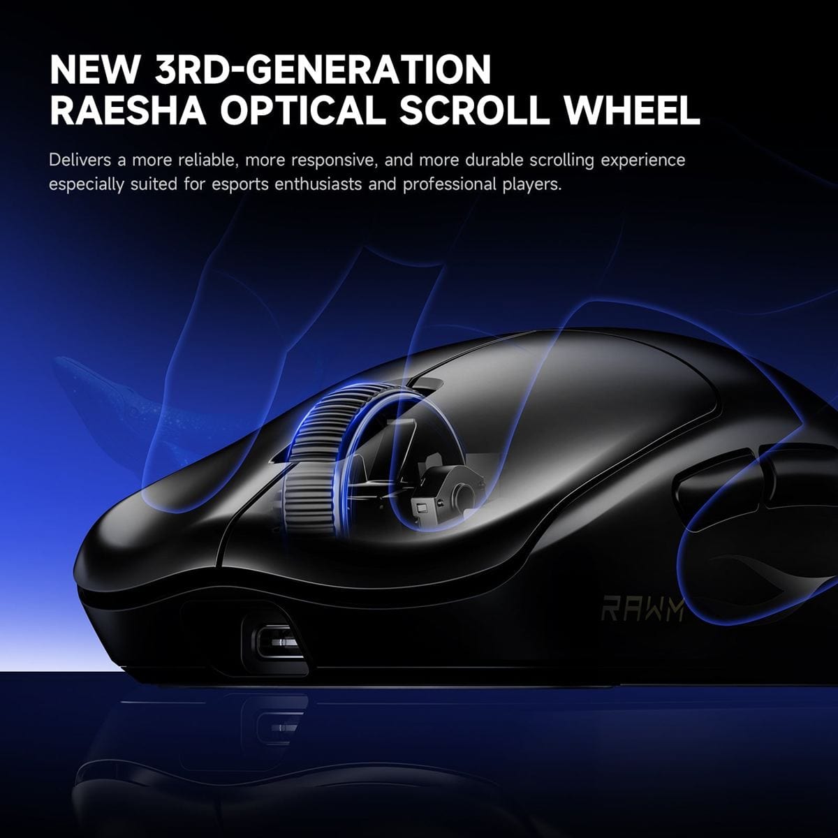RAWM Leviathan V4 - Chuột gaming không dây siêu nhẹ chip Nordic RF54