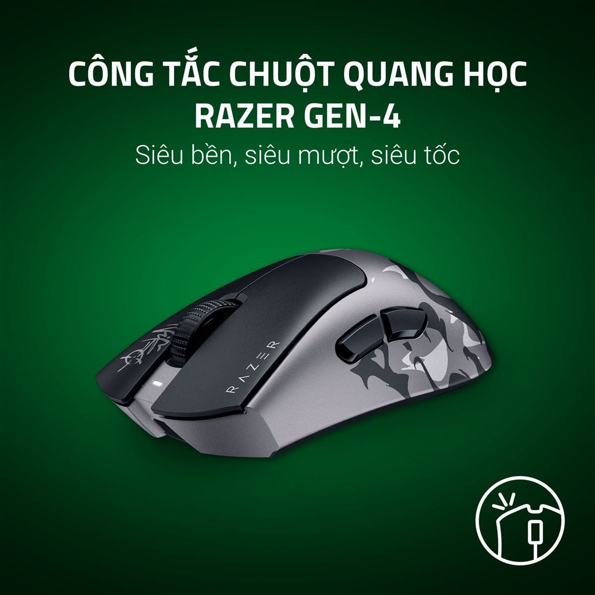 Razer DeathAdder V4 Pro NiKo Edition – Chuột ergonomic kèm dongle 8K