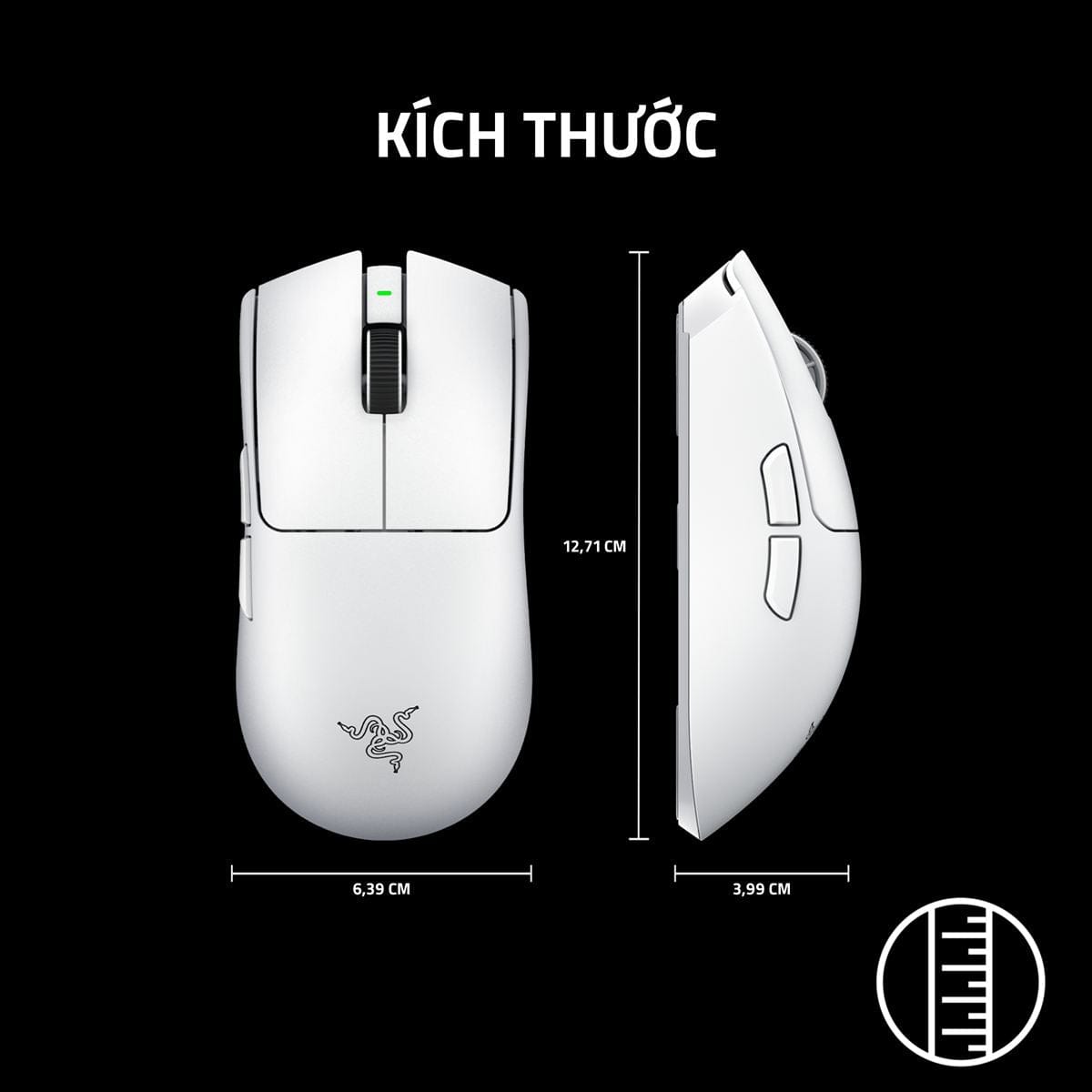 Razer Viper V4 Pro - Chuột không dây đối xứng 8KHz