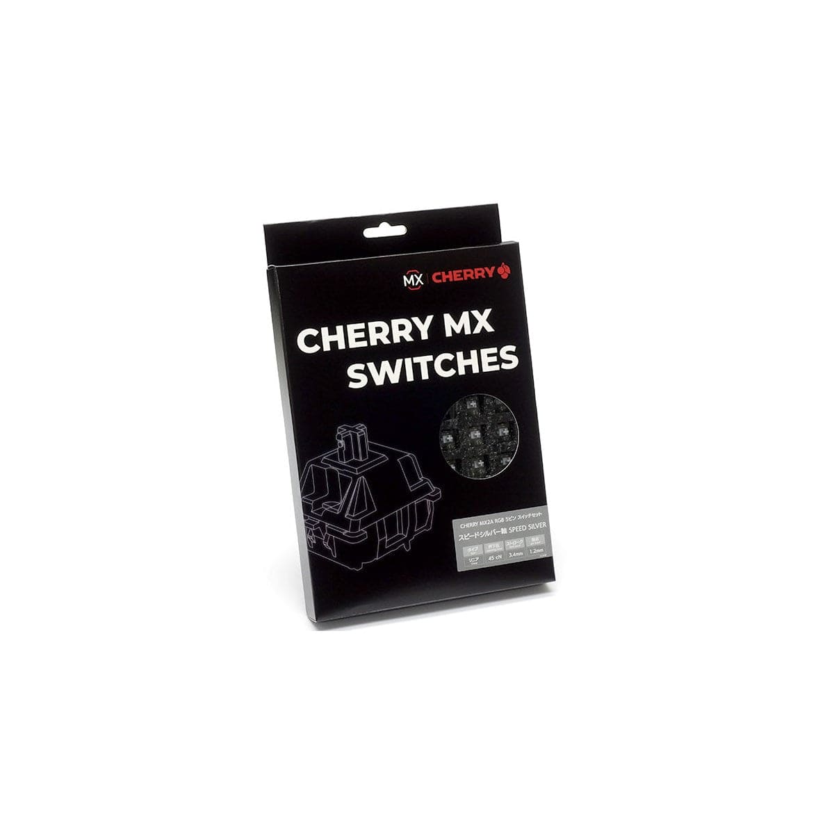 Switch bàn phím cơ Cherry MX2A RGB | Pre-lube (Hộp 70 switch).