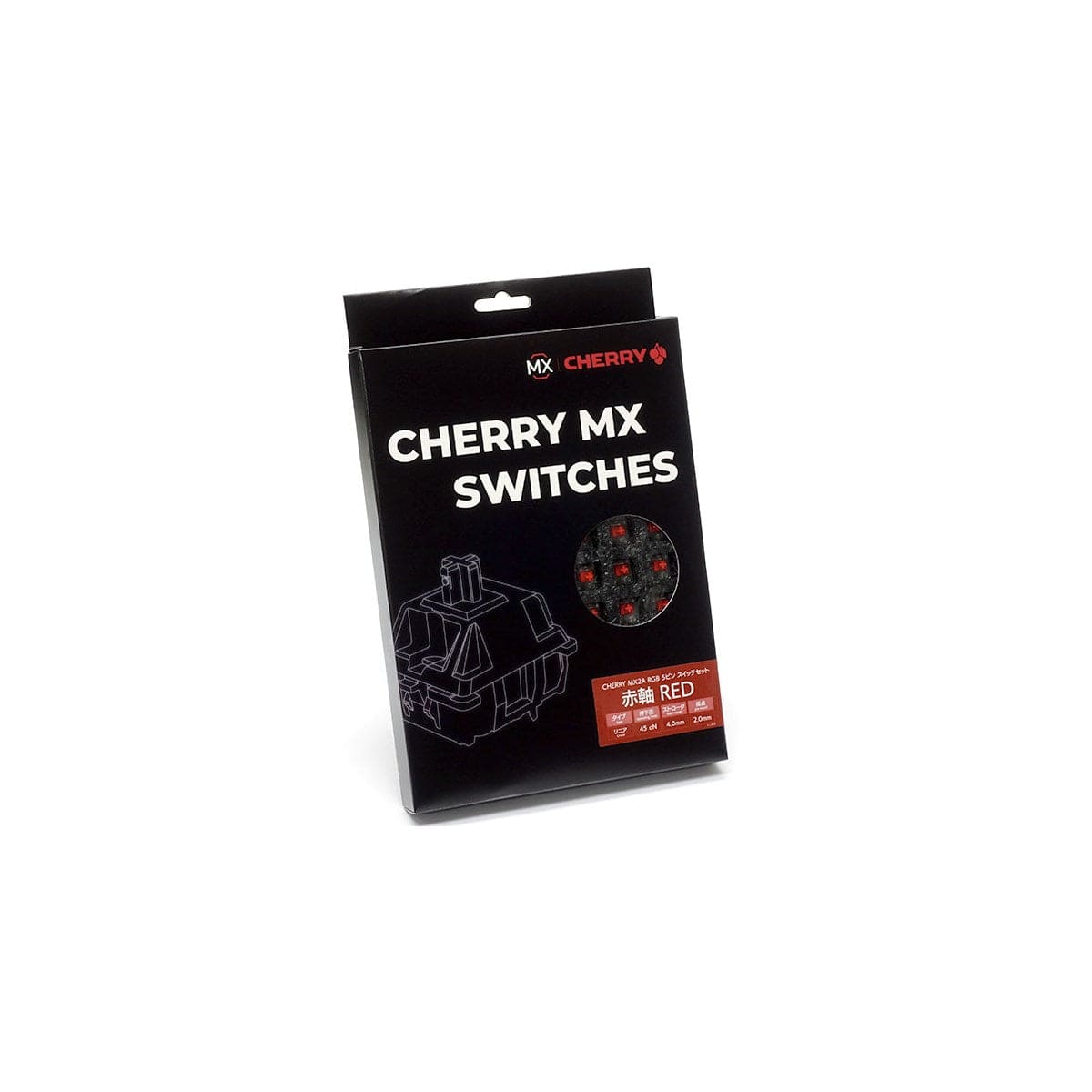 Switch bàn phím cơ Cherry MX2A RGB | Pre-lube (Hộp 70 switch).